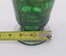 Load image into Gallery viewer, Green Vase with Yellow Lip Wrap