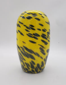 Canary Yellow and Adventurine Green Beehive Vase