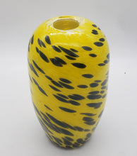 Load image into Gallery viewer, Canary Yellow and Adventurine Green Beehive Vase
