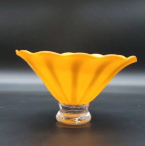 Orange Footed Handkerchief Bowl (#1)