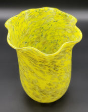 Load image into Gallery viewer, Multi-Yellow and Green Wide Ruffle Top Vase (#7)
