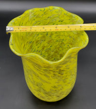Load image into Gallery viewer, Multi-Yellow and Green Wide Ruffle Top Vase (#7)
