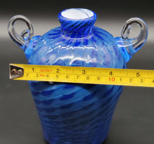 Load image into Gallery viewer, Double Stuffed Blue and White Double Handled Jug Vase (#14)
