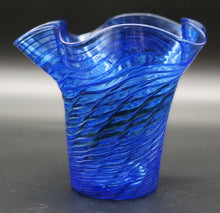 Load image into Gallery viewer, Double Stuffed Blue Handkerchief Vase
