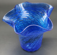 Load image into Gallery viewer, Double Stuffed Blue Handkerchief Vase
