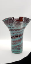 Load image into Gallery viewer, Draped Brown and Turqouise Vase
